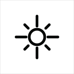 Obraz premium Sun Icon for Brightness, Intensity Setting icon Vector