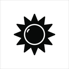 Sun Icon for Brightness, Intensity Setting icon Vector