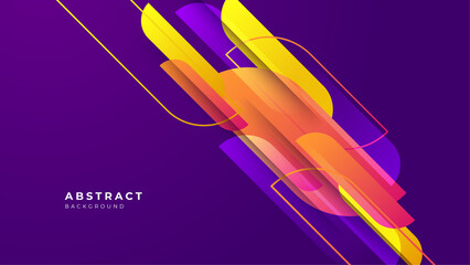 Modern colorful purple orange yellow abstract background for business presentation design template with geometric shapes