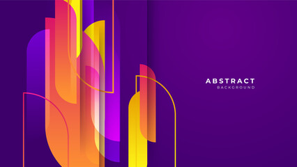 Modern colorful purple orange yellow abstract background for business presentation design template with geometric shapes