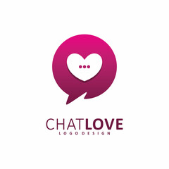 chat love logo design