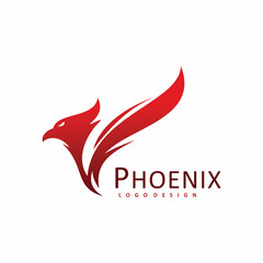 red phoenix logo design