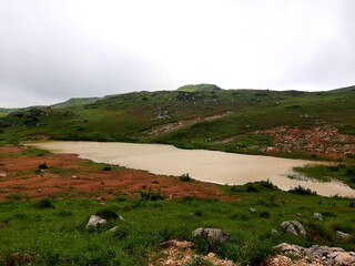 Lake on mountain Jahorina plateau, Bosnia and Herzegovina