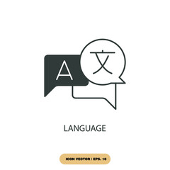 language icons  symbol vector elements for infographic web