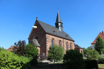 Fototapeta na wymiar Die katholische St.-Elisabeth-Kirche in Vacha