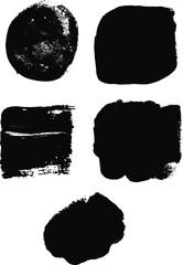 Vector brushes collection. Modern art brush strokes