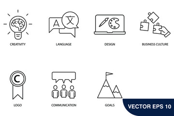 Fototapeta premium corporate identity icons set . corporate identity pack symbol vector elements for infographic web
