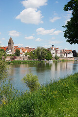 Fototapeta premium The riverside of the Danube river in Ulm, Germany