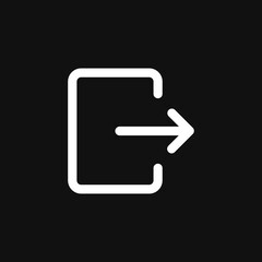Logout icon on grey background