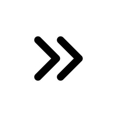 Obraz premium Right double arrow simple icon