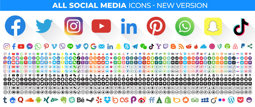 social media icons - new version