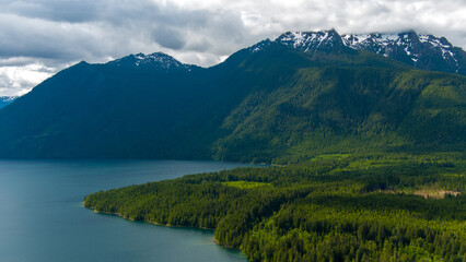 Lake Cushman and the Olympic Mountains 