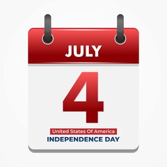 Happy Independence day of usa, 4th of july US independence day, vector illustration