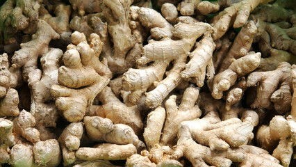 Close-up of a heap of beautiful ginger