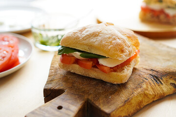 Italian Panini sandwich PANINO CAPRESE