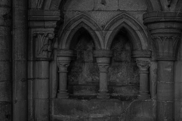 The old church in Ouistreham, France