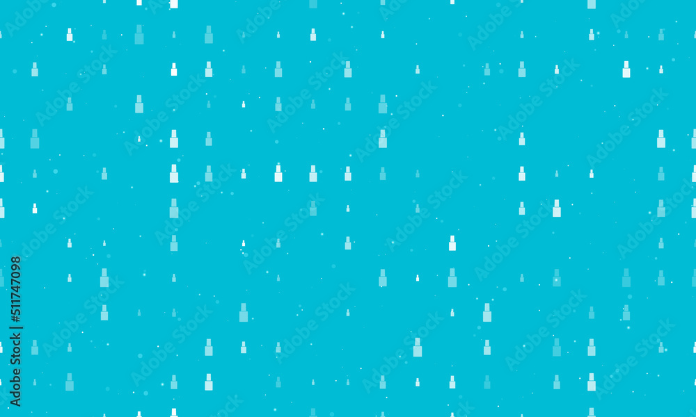 Poster seamless background pattern of evenly spaced white nail polish symbols of different sizes and opacit