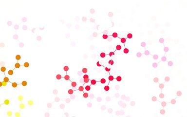 Light Green, Red vector pattern with artificial intelligence network.