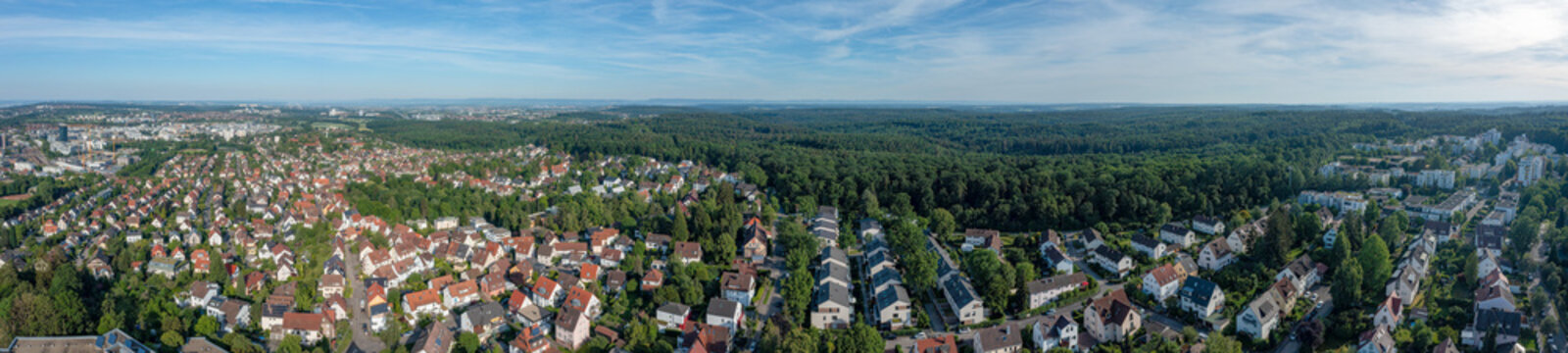 Panorama of Stuttgart Rohr, Vaihingen, M&ouml;hringen