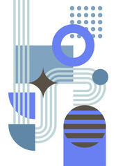 Abstract modern background. Backgrounds with geometric balancing shapes. Boho wall decor. Modern geometric compositions and forms. Posters with abstract shapes, vector