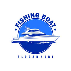 yacht vector illustration luxury yacht vector fishing boat vector fishing logo design