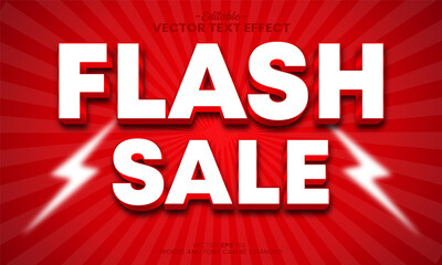 Fototapeta na wymiar Vector Promotion flash Sale text effect