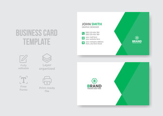 Modern minimalist multipurpose business card design template, Professional corporate style editable business card design