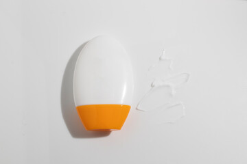 mockup of sunscreen protection spf tube for skin care cosmetic product branding, cream lotion...