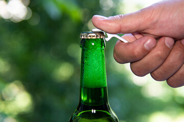 bottle of beer and opener