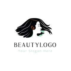 Beauty Logo dsign For Fashion brand with Girl hair style