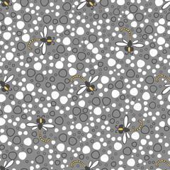 Polka dot pattern with streakoses. Seamless vector pebbles or polka dots Summer mood print. Vector printing of fabrics and polygraphy products.
