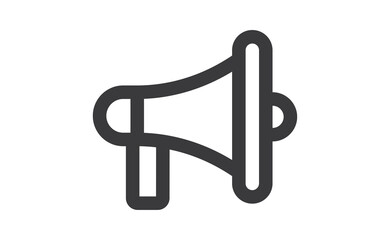 Megaphone icon. Loudspeaker vector illustration. Loud message promotion offer symbol.