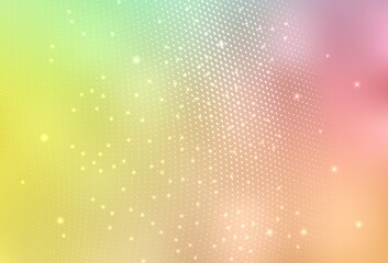 Fototapeta premium Light Green, Red vector Beautiful colored illustration with blurred circles in nature style.