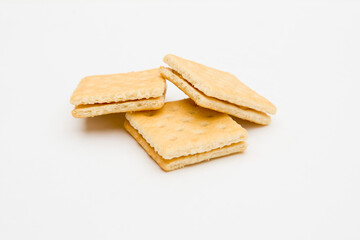 Peanut Butter Crackers isolated on white background