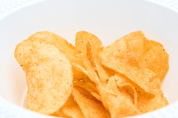 Potato Chips in white bowl