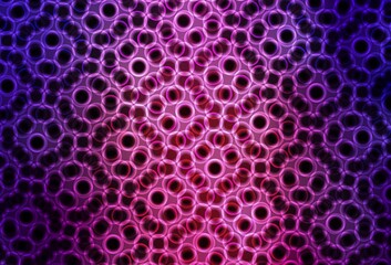 Dark Purple vector background with bubbles.