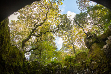 Architectural details of building on the Portuguese Riviera