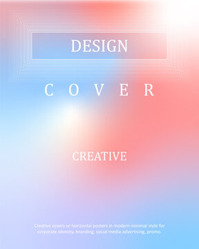 Fluid gradient background vector. Minimalist style posters, Photo frame cover with pastel colorful geometric shapes and liquid color. Modern wallpaper design for social media, poster.