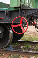 Naklejka premium Steering wheel railway