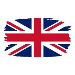 Brush Stroke United Kingdom flag Vector Illustration