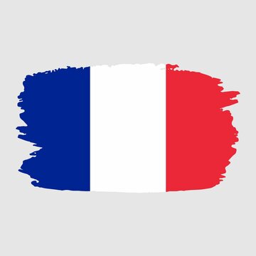 Brush Stroke France flag Vector Illustration