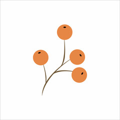 Forest berries. Vector illustration isolated on white background.