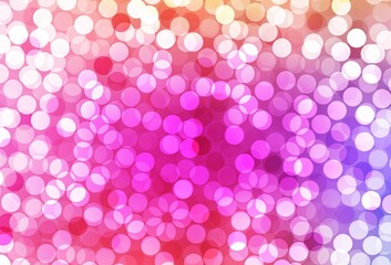Light Pink, Red vector background with bubbles.