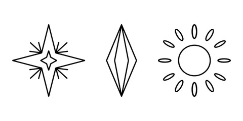 Digital illustration of set of stars