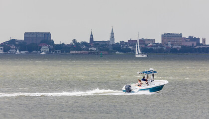 boat on the river - Charleston