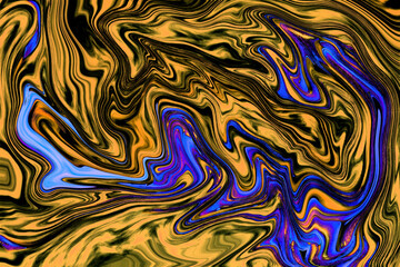 Beautiful yellow and blue background with abstract pattern. Photo stylization.