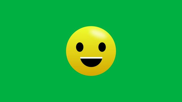 Something wrong emoji isolated on green screen seamless loop animation.
Laughing, smile and happy expression.
