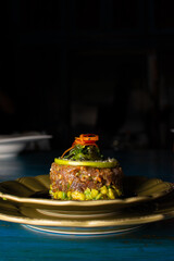Tuna tartar with green apple and avocado
