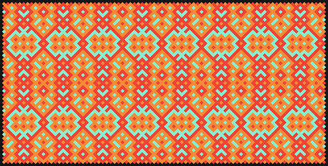 Multicolor truchet tiling connections illustration