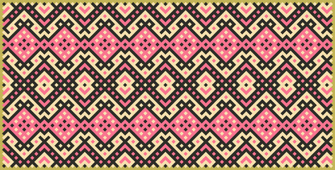 Multicolor truchet tiling connections illustration